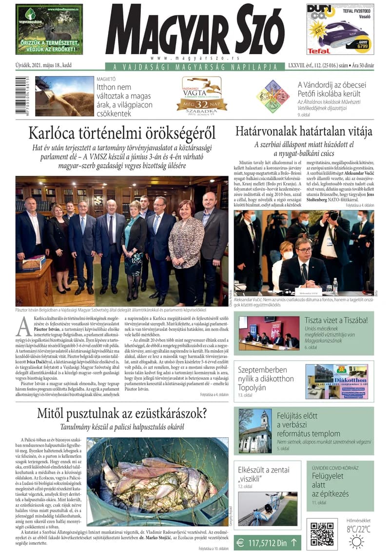 Magyar Szó, 78. évf. 2021. május 18. 112. sz. 1–20. oldal