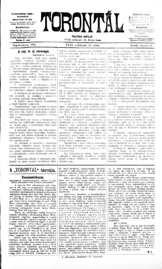 Torontál, 31. évf. 1902. március 12. 59. sz.