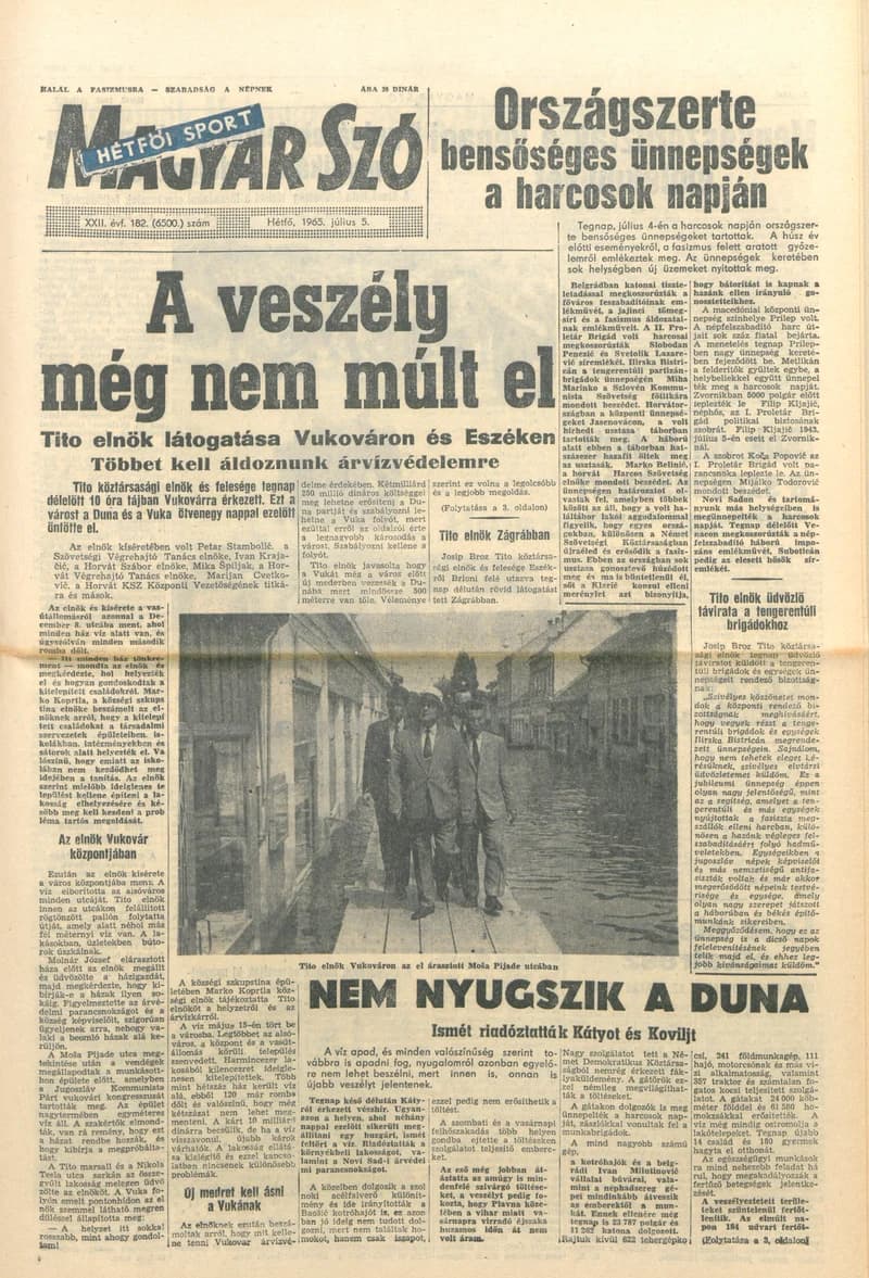 Magyar Szó, 22. évf. 1965. július 5. 182. sz. 1–12. oldal