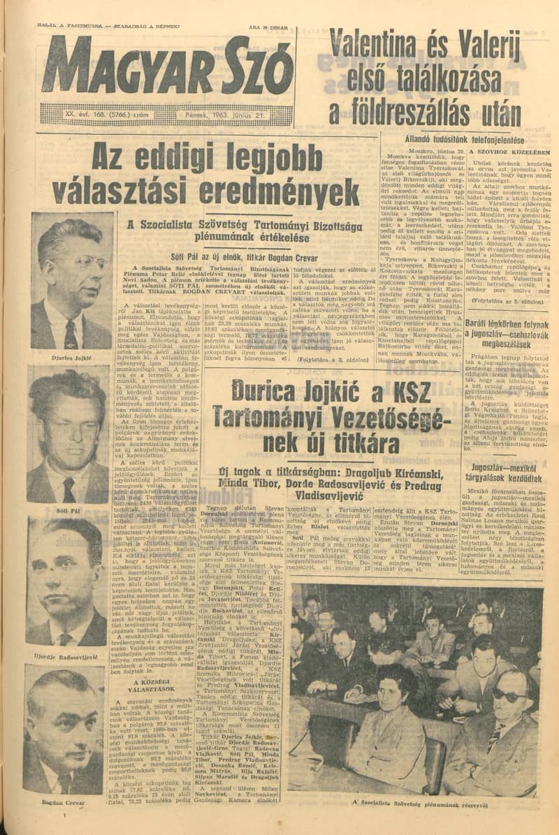 Magyar Szó, 20. évf. 1963. június 21. 168. sz. 1–14. oldal