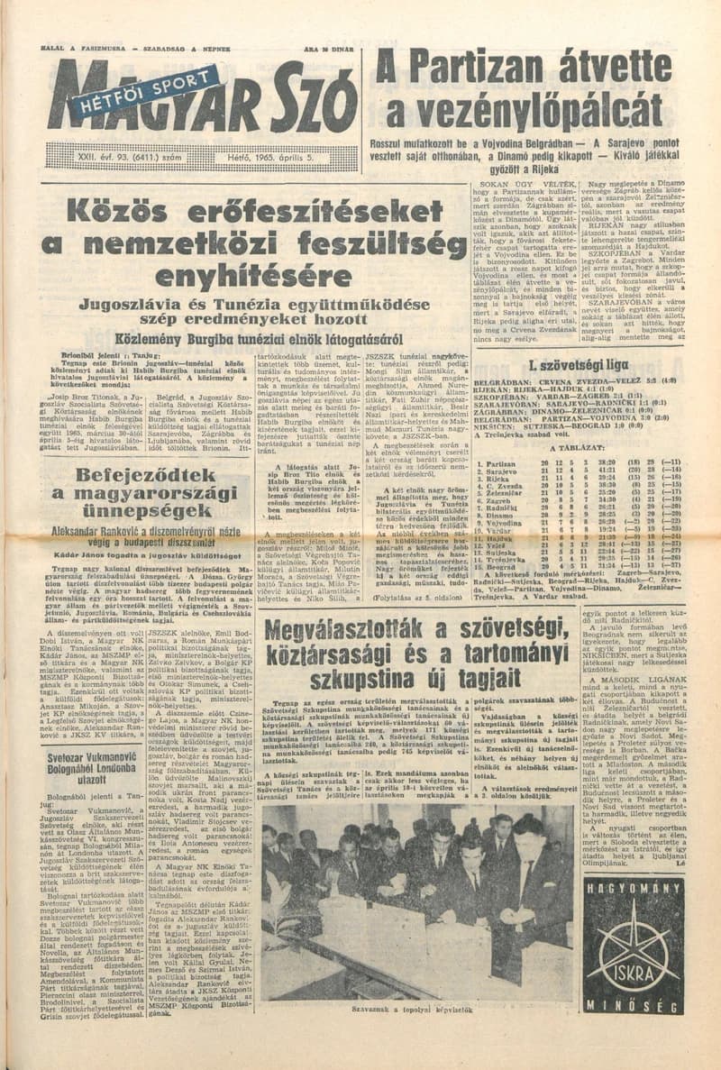 Magyar Szó, 22. évf. 1965. április 5. 93. sz. 1–16. oldal