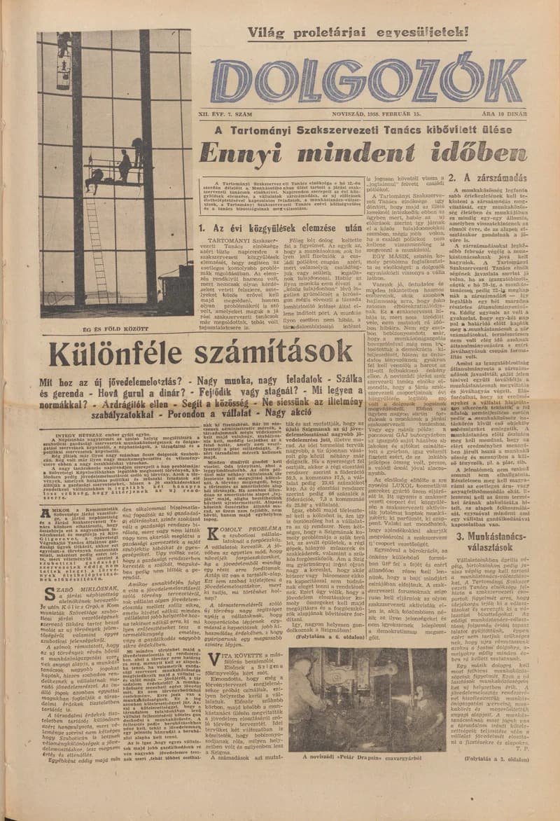 Dolgozók, 12. évf. 1958. február 15. 7. sz.