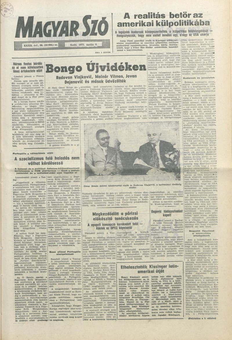 Magyar Szó, 32. évf. 1975. április 8. 96. sz.