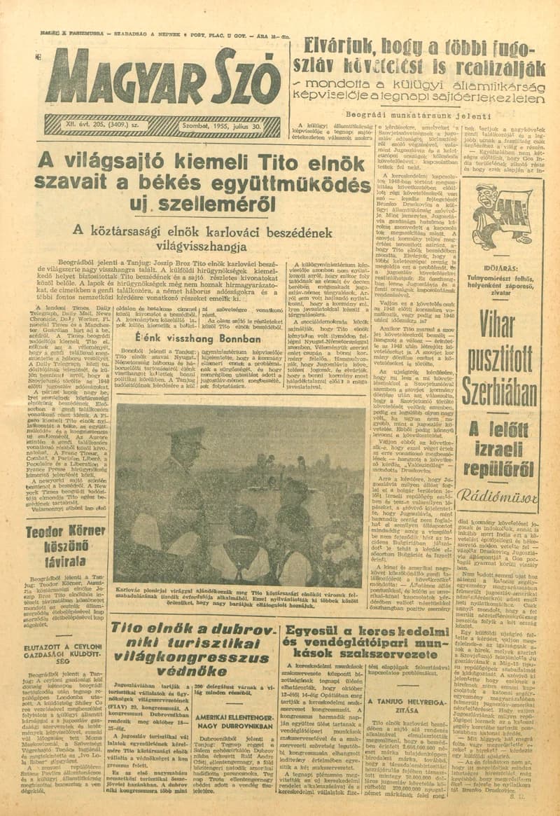 Magyar Szó, 12. évf. 1955. július 30. 205. sz. 1–10. oldal