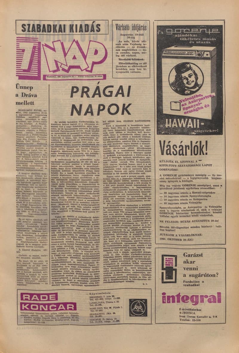 7 Nap, 23. évf. 1968. augusztus 16. 34. sz. 1–16. oldal