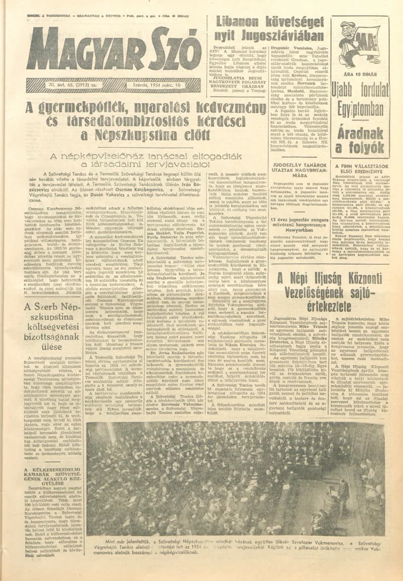 Magyar Szó, 11. évf. 1954. március 10. 65. sz. 1–10. oldal