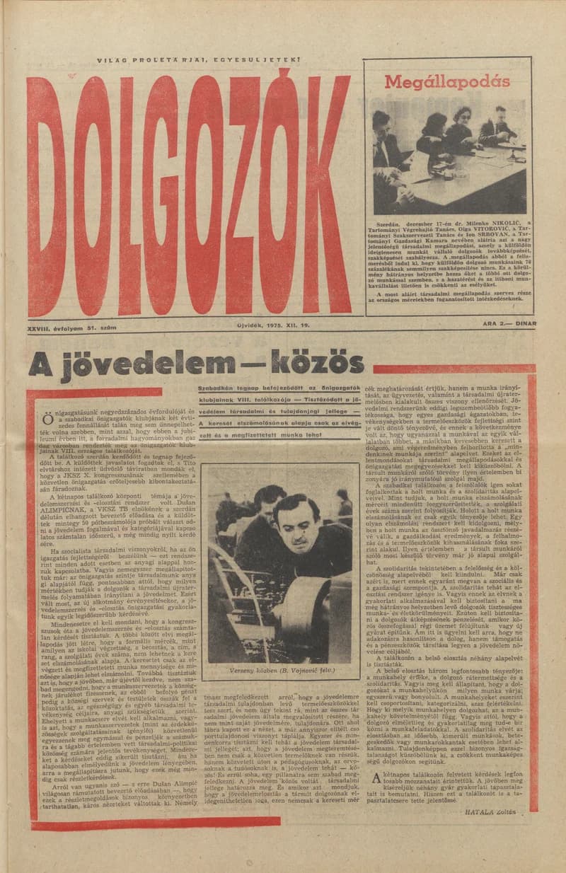 Dolgozók, 29. évf. 1975. december 19. 51. sz.