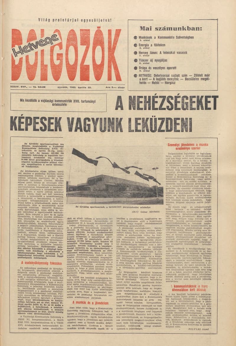 Dolgozók, 36. évf. 1982. április 22. 16. sz.