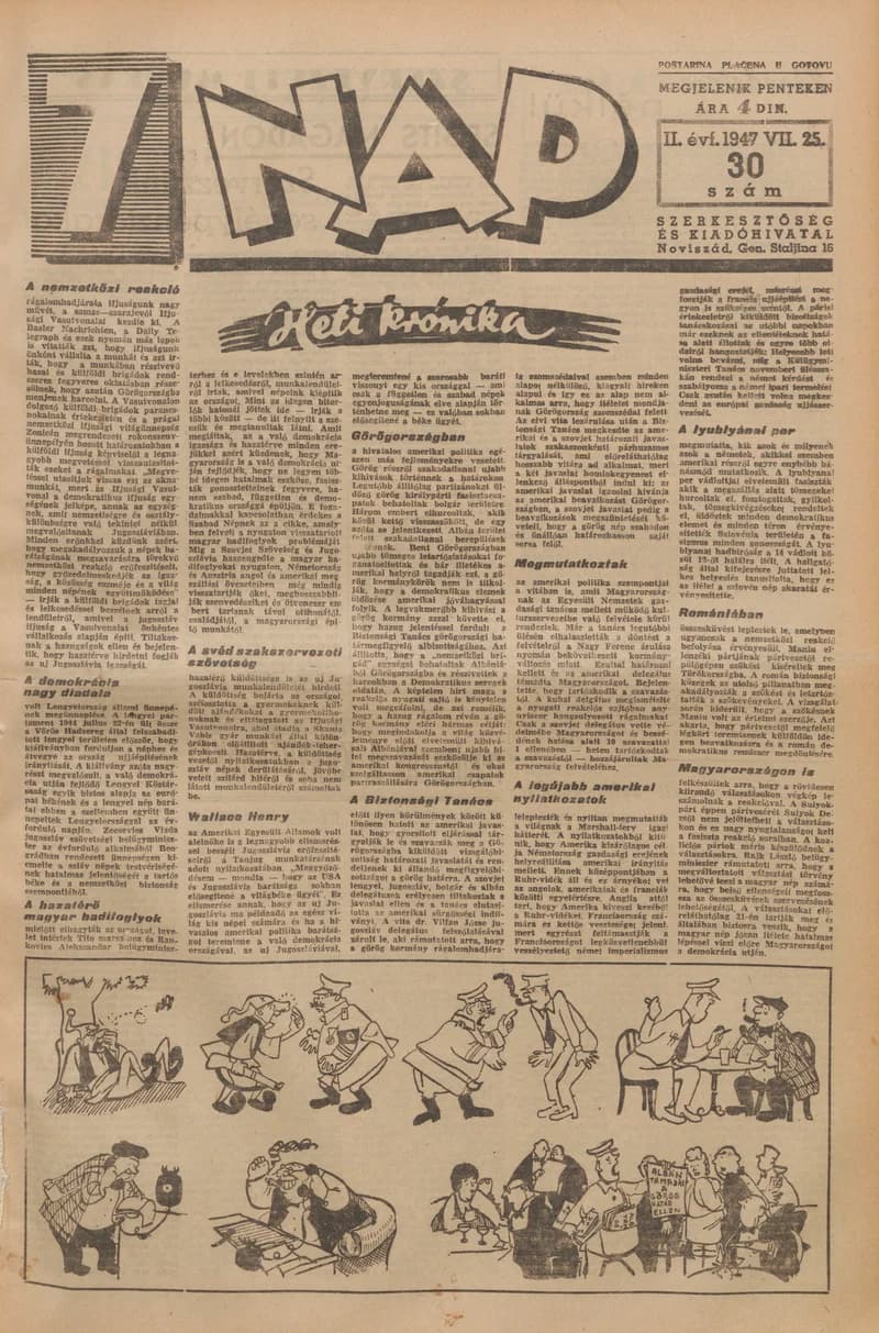 7 Nap, 2. évf. 1947. július 25. 30. sz. 1–10. oldal
