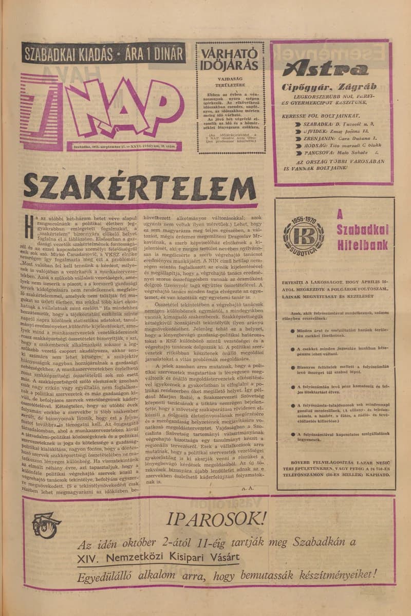 7 Nap, 26. évf. 1971. szeptember 17. 39. sz. 1–28. oldal