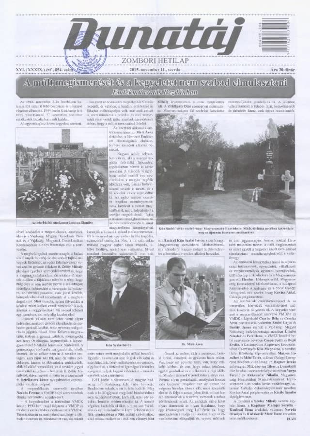 Dunatáj, 17. évf. 2015. november 11. 854. sz.