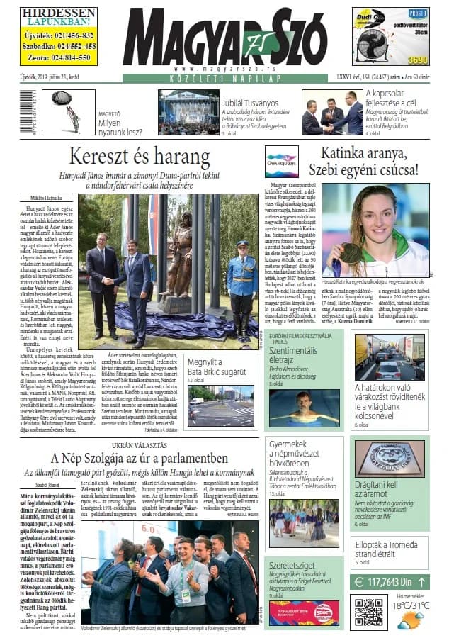 Magyar Szó, 76. évf. 2019. július 23. 168. sz. 1–20. oldal