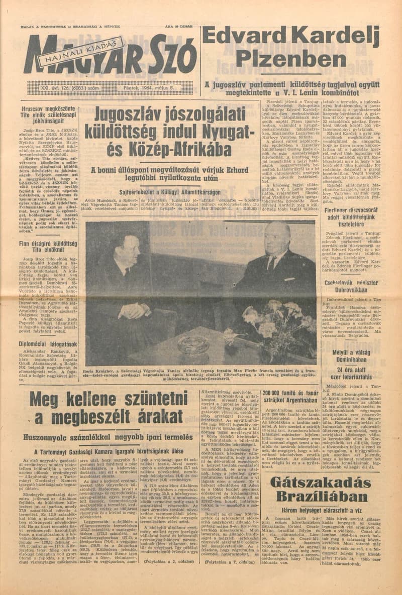 Magyar Szó, 21. évf. 1964. május 8. 126. sz.
