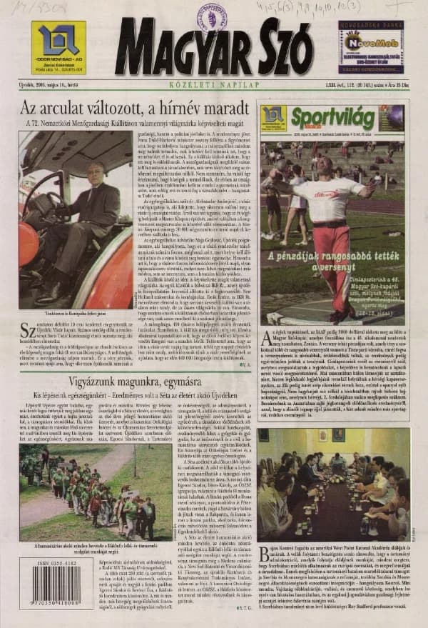 Magyar Szó, 62. évf. 2005. május 16. 112. sz. 1–12. oldal