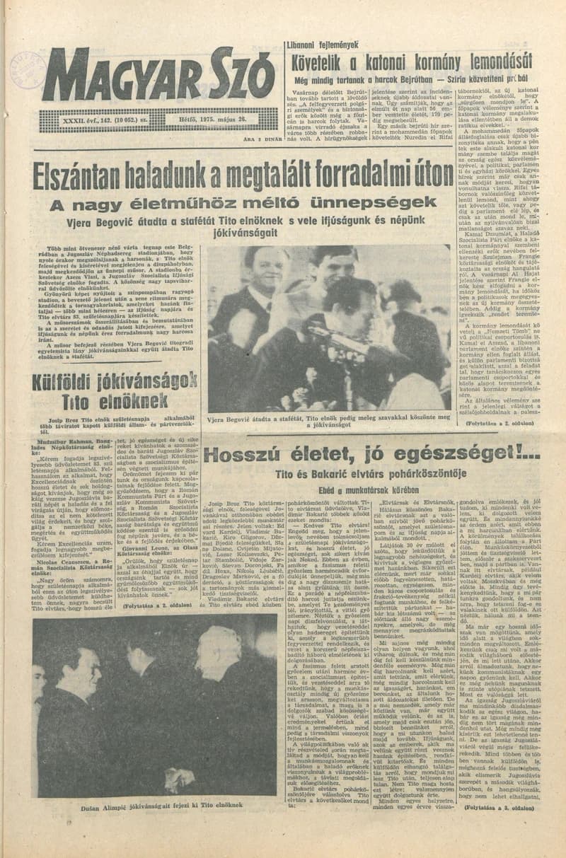 Magyar Szó, 32. évf. 1975. május 26. 142. sz.