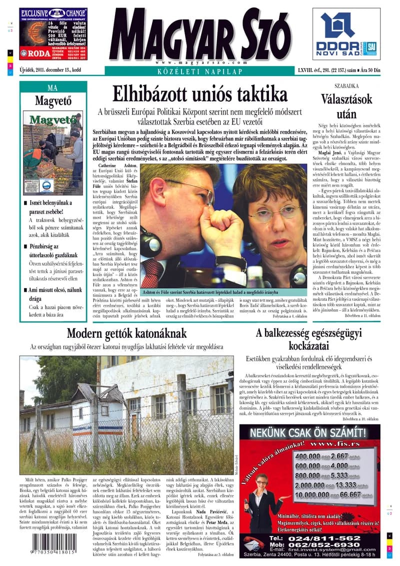 Magyar Szó, 68. évf. 2011. december 13. 291. sz. 1–20. oldal