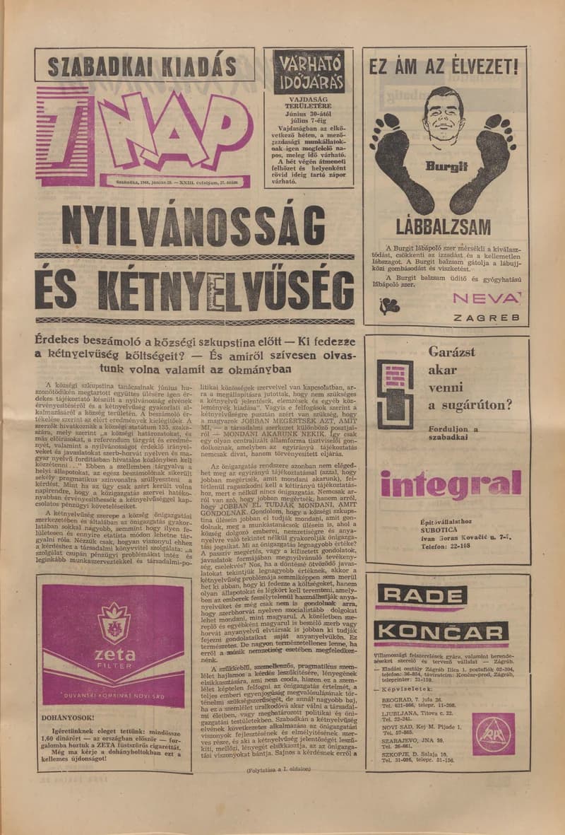 7 Nap, 23. évf. 1968. június 28. 27. sz. 1–16. oldal