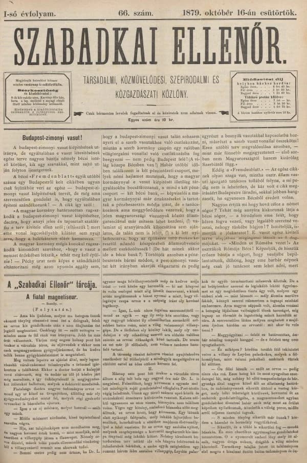 Szabadkai Ellenőr, 1. évf. 1879. október 16. 66. sz.