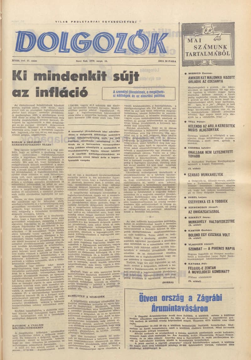Dolgozók, 24. évf. 1970. szeptember 18. 37. sz.