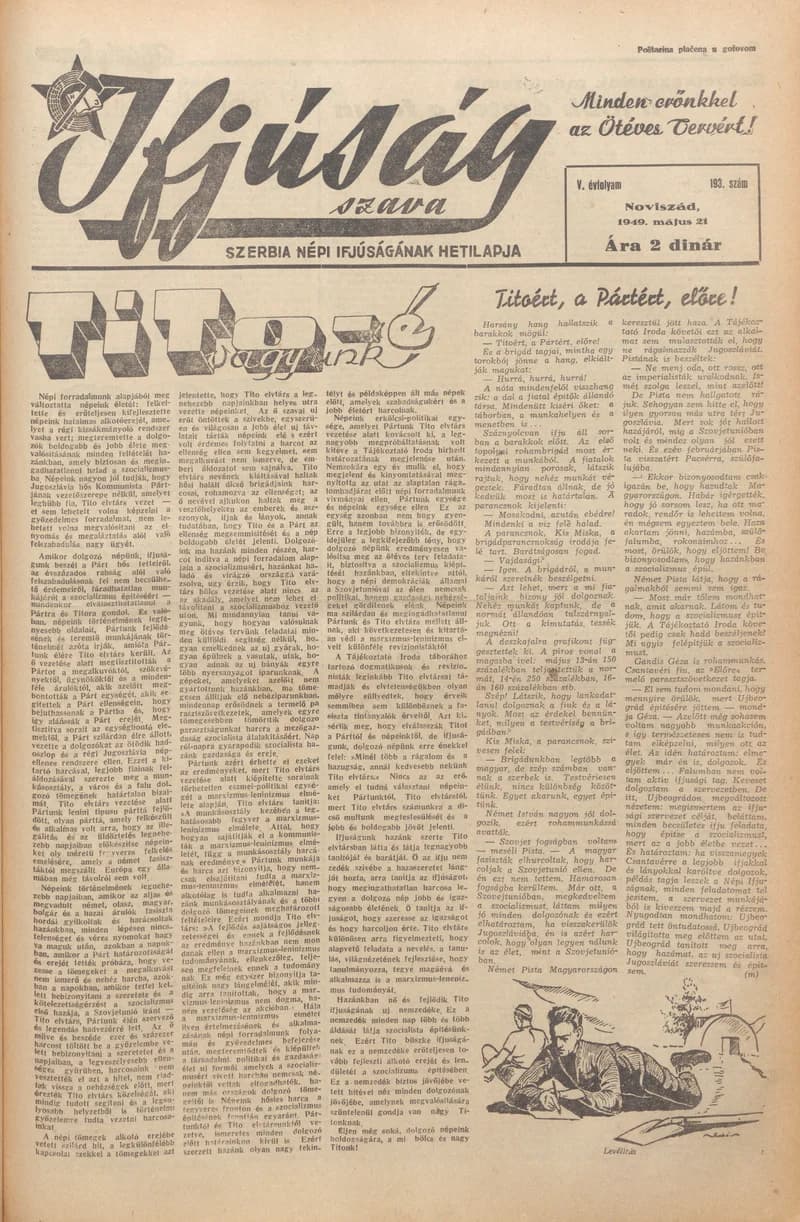Ifjúság Szava, 5. évf. 1949. május 21. 193. sz.