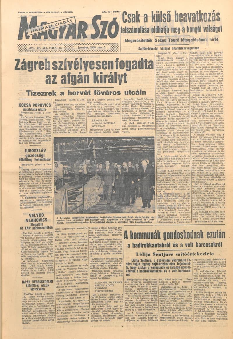 Magyar Szó, 17. évf. 1960. november 5. 261. sz. 1–28. oldal