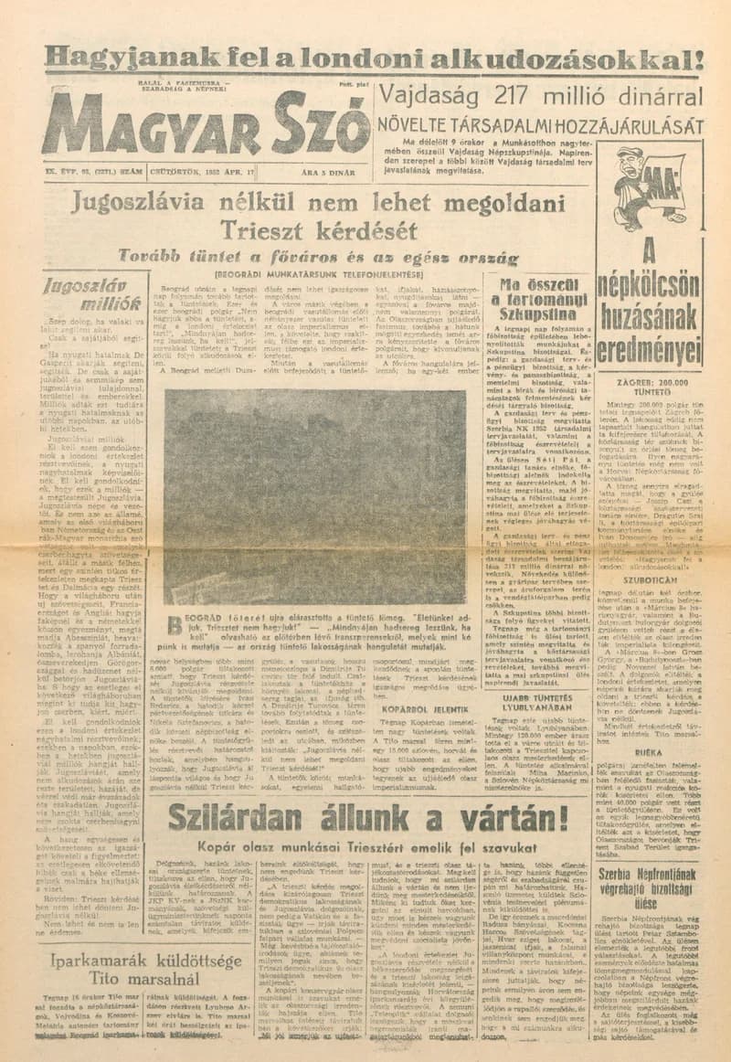 Magyar Szó, 9. évf. 1952. április 17. 93. sz. 1–6. oldal