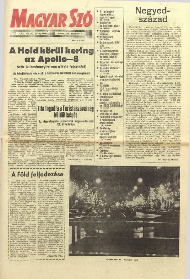 Magyar Szó, 25. évf. 1968. december 25. 354. sz. 1–20. oldal