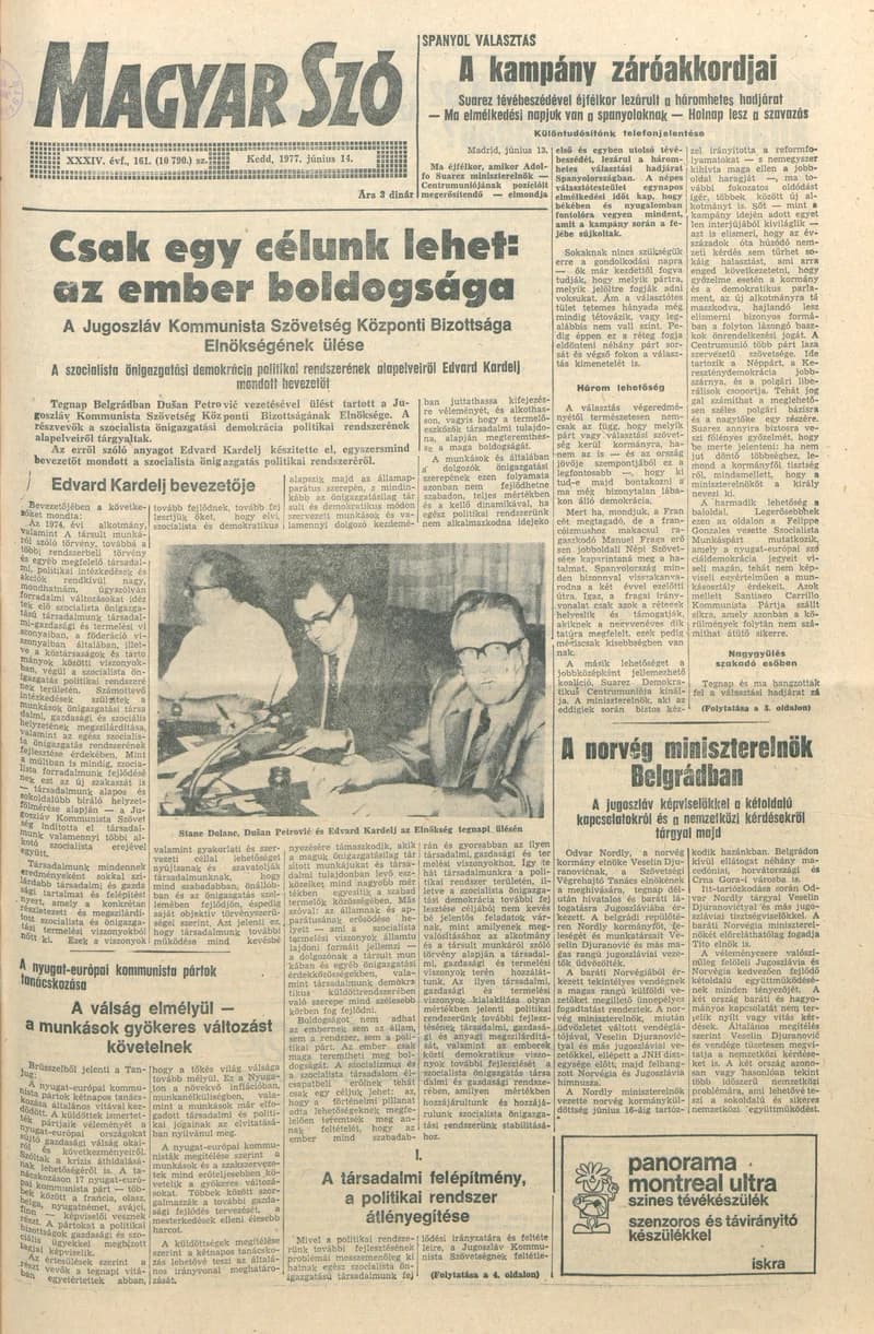 Magyar Szó, 34. évf. 1977. június 14. 161. sz.