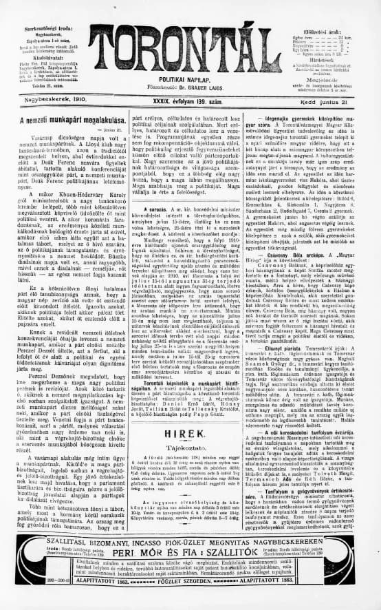 Torontál, 39. évf. 1910. június 21. 139. sz.