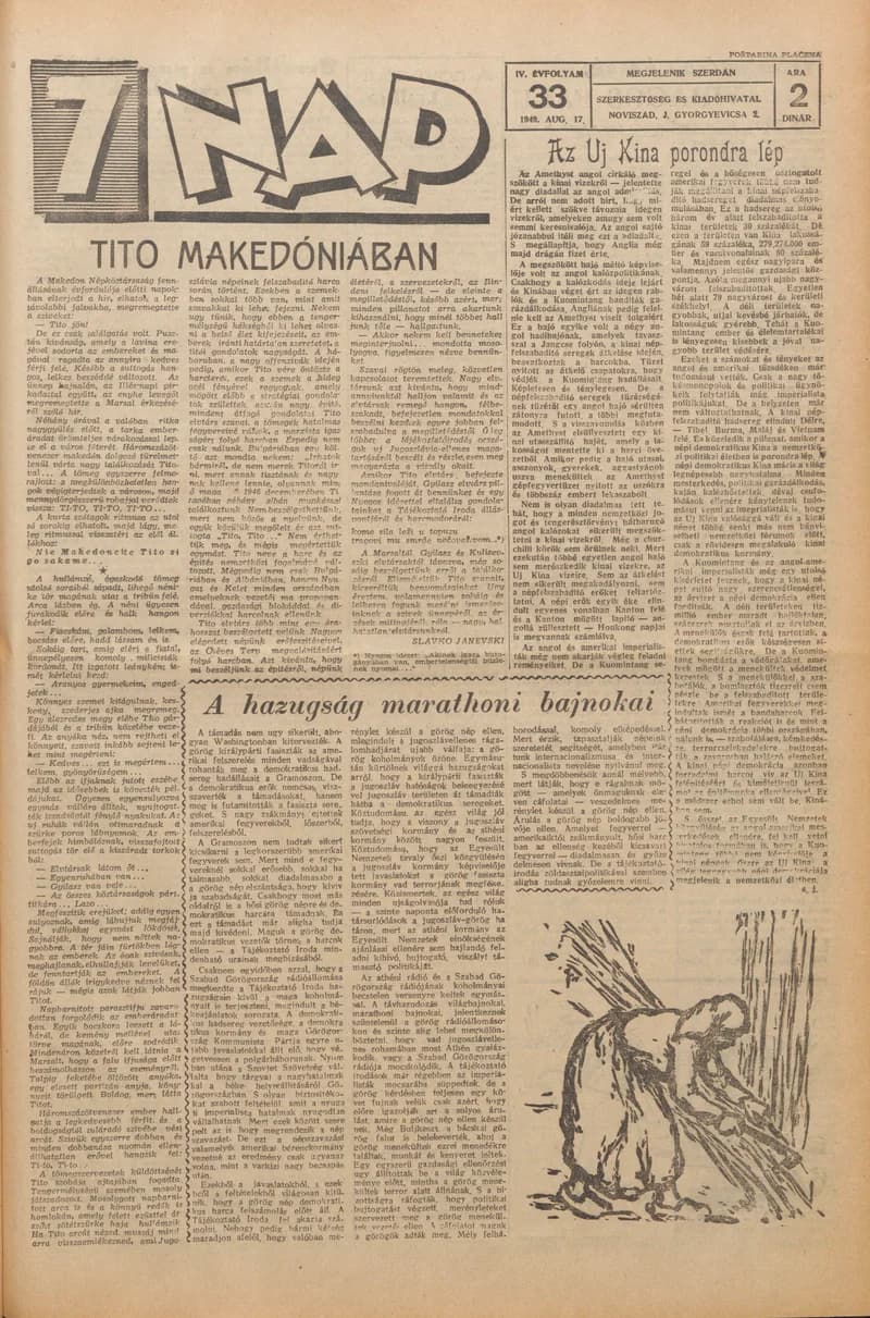 7 Nap, 4. évf. 1949. augusztus 17. 33. sz. 1–4. oldal