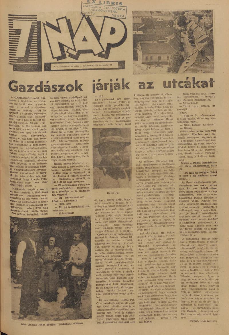 7 Nap, 13. évf. 1958. augusztus 24. 35. sz. 1–16. oldal