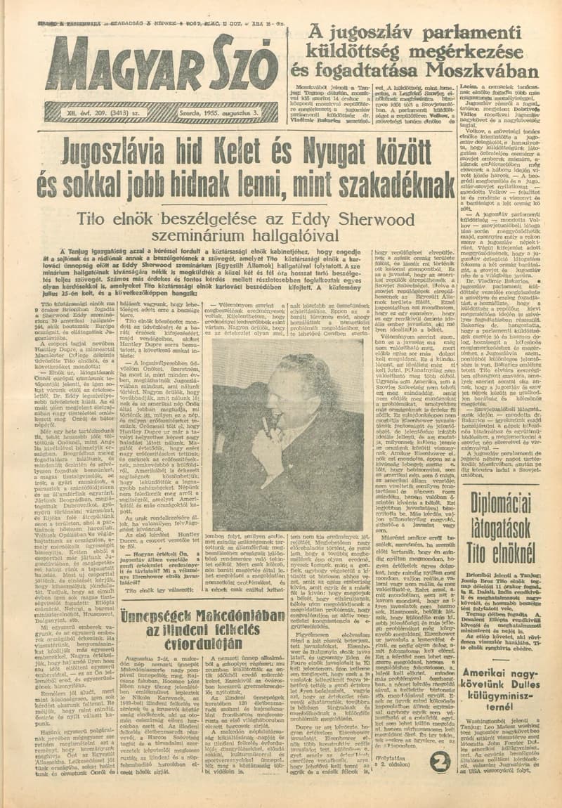 Magyar Szó, 12. évf. 1955. augusztus 3. 209. sz. 1–8. oldal