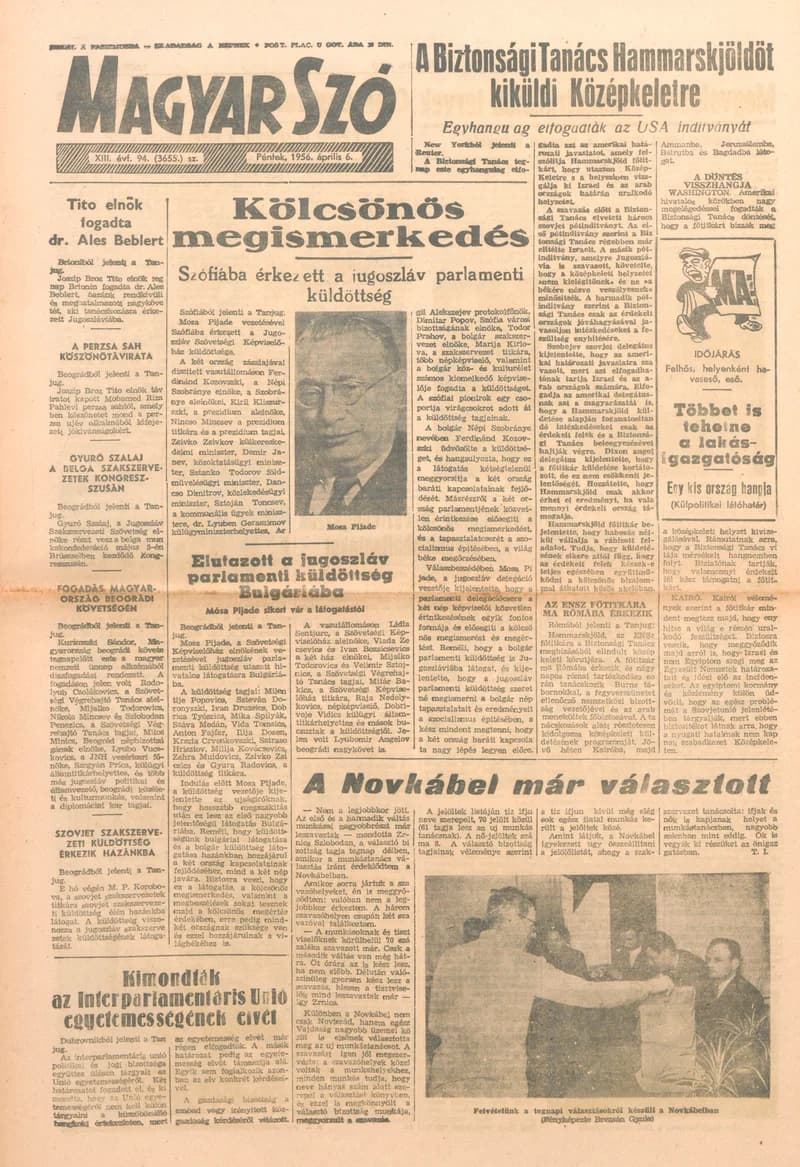 Magyar Szó, 13. évf. 1956. április 6. 94. sz. 1–8. oldal