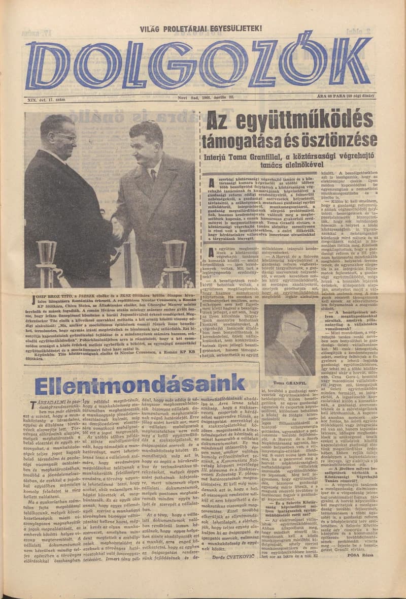 Dolgozók, 20. évf. 1966. április 22. 17. sz.