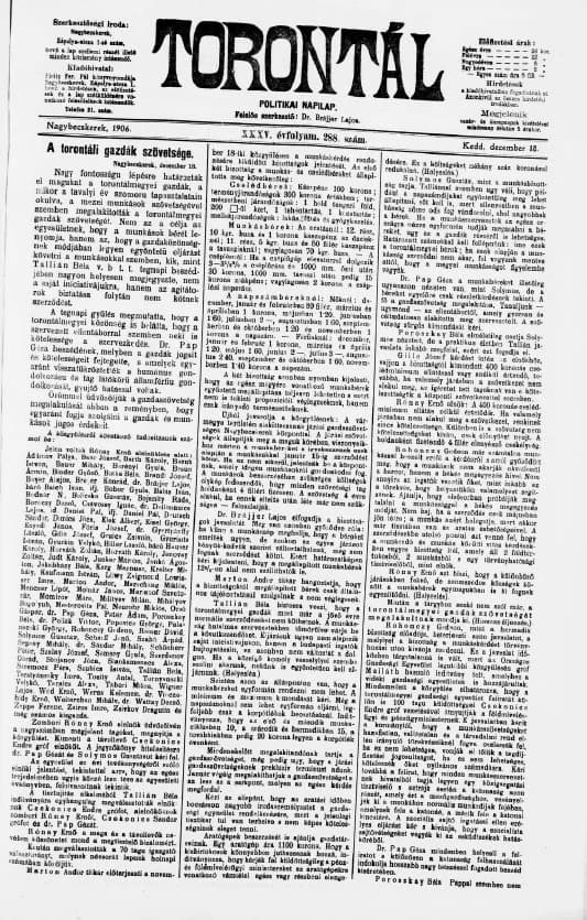 Torontál, 35. évf. 1906. december 18. 288. sz.