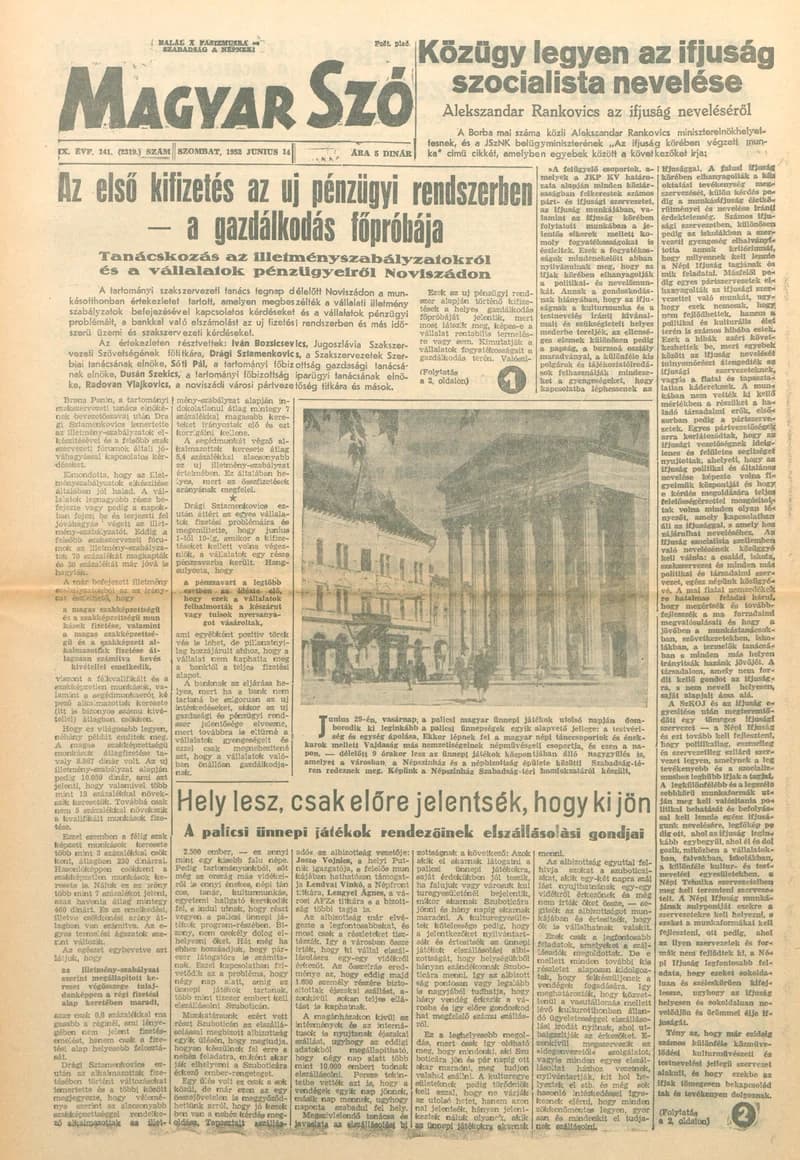 Magyar Szó, 9. évf. 1952. június 14. 141. sz. 1–4. oldal