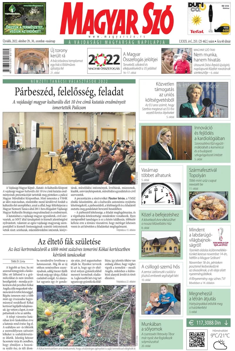 Magyar Szó, 79. évf. 2022. október 29. – 30. 42. sz. 1–32. oldal
