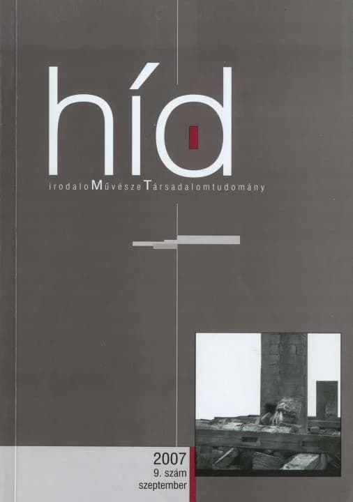 Híd, 71. évf. 2007. szeptember. 9. sz. 1–128. oldal