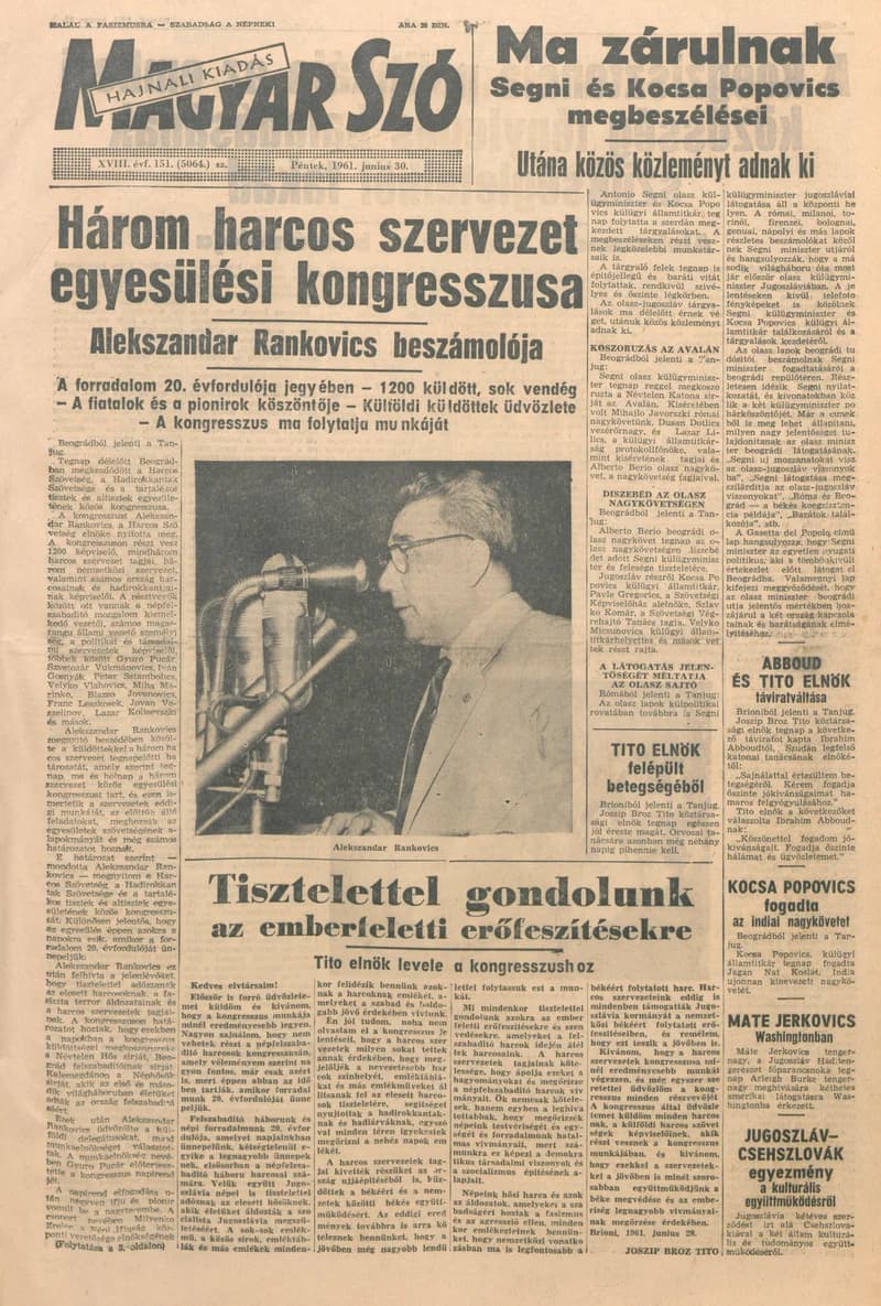 Magyar Szó, 18. évf. 1961. június 30. 151. sz. 1–14. oldal