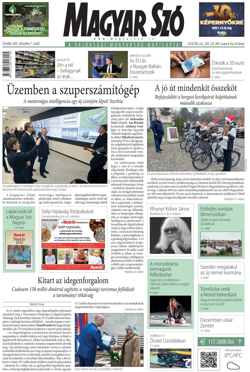 Magyar Szó, 78. évf. 2021. december 7. 285. sz. 1–20. oldal