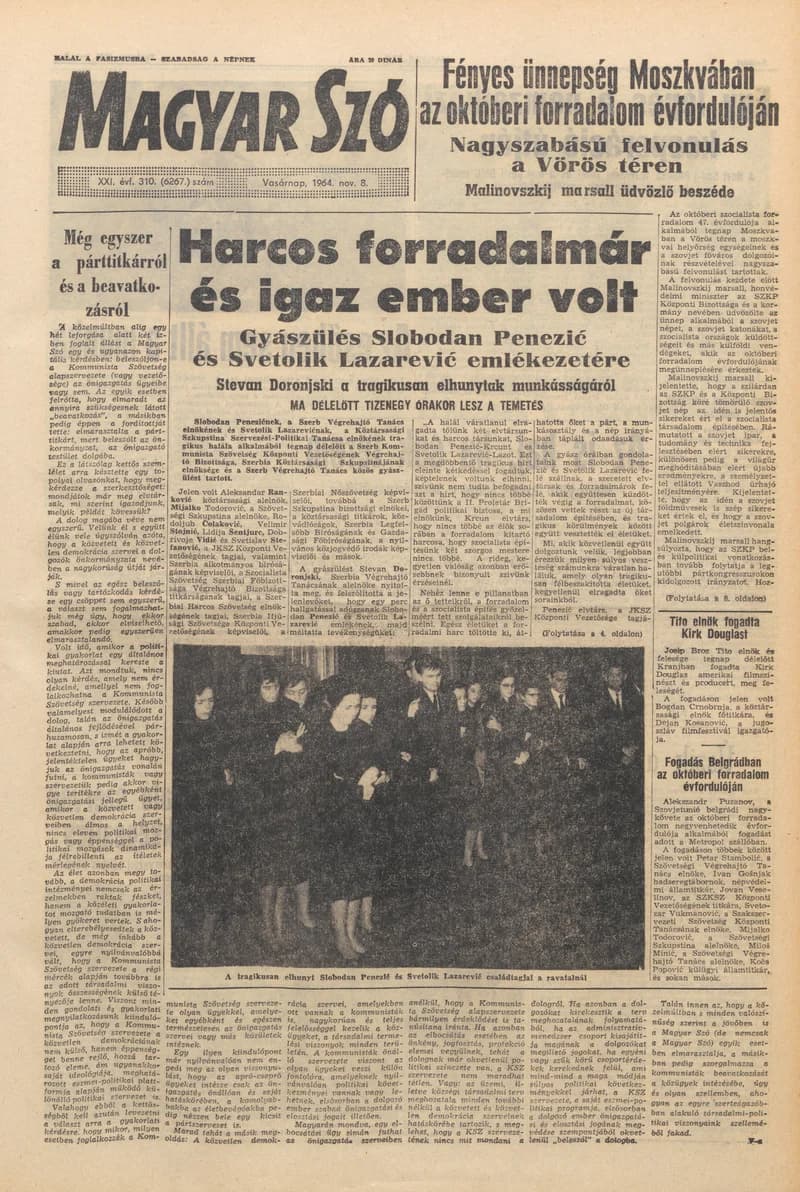 Magyar Szó, 21. évf. 1964. november 8. 310. sz. 1–24. oldal