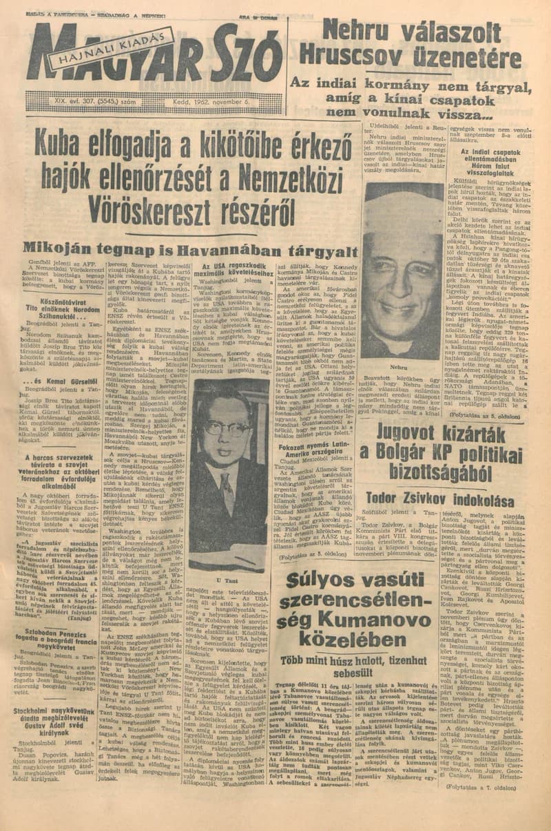 Magyar Szó, 19. évf. 1962. november 6. 307. sz. 1–16. oldal