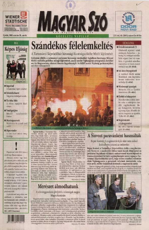 Magyar Szó, 65. évf. 2008. március 26. 69. sz. 1–20. oldal