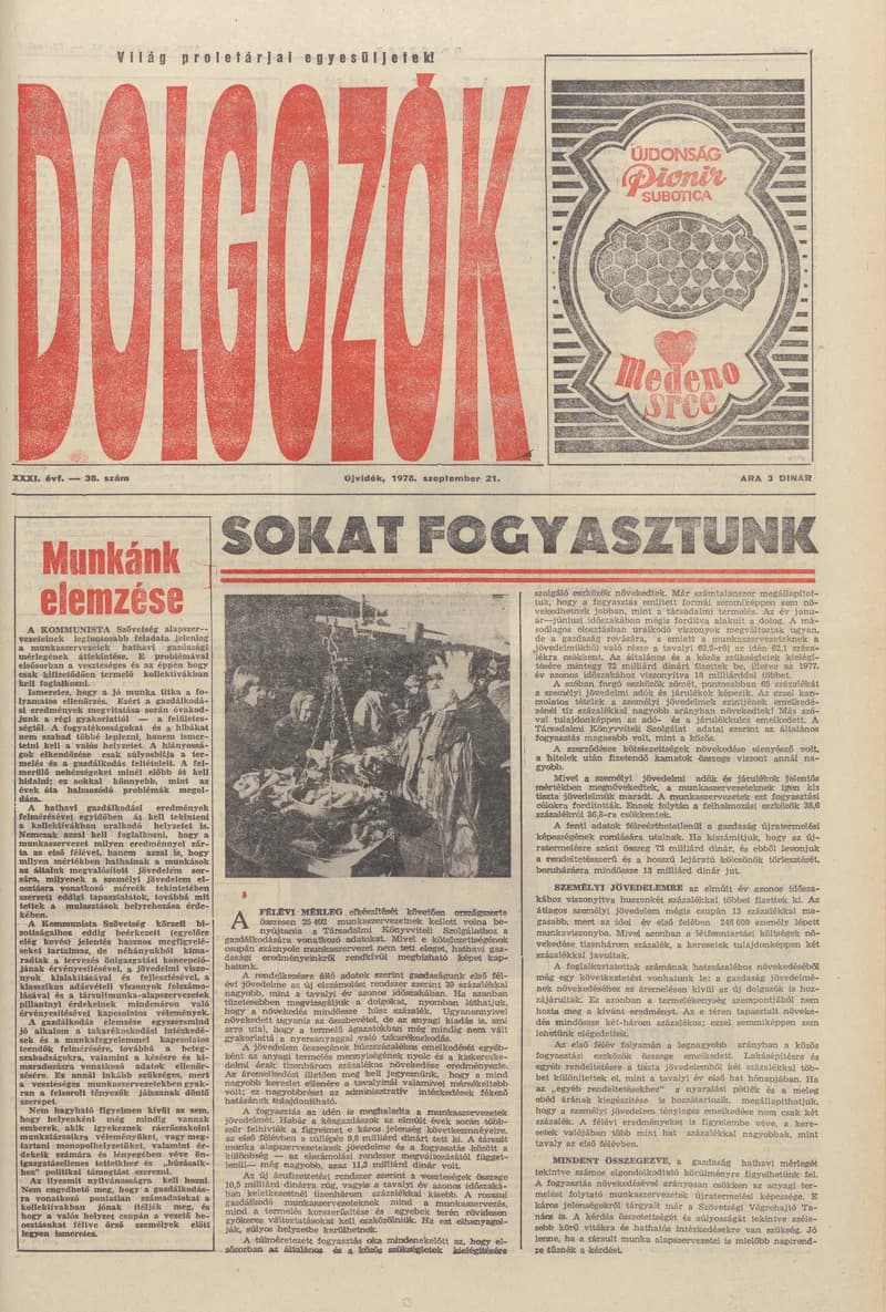 Dolgozók, 32. évf. 1978. szeptember 21. 38. sz.