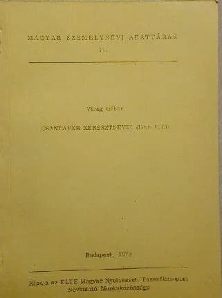 Csantavér keresztnevei 