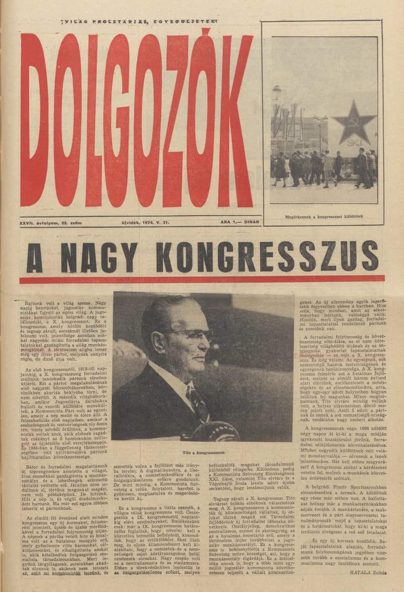 Dolgozók, 28. évf. 1974. május 31. 22. sz.