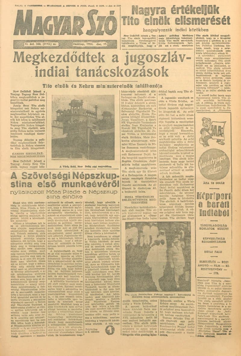 Magyar Szó, 11. évf. 1954. december 19. 344. sz. 1–14. oldal