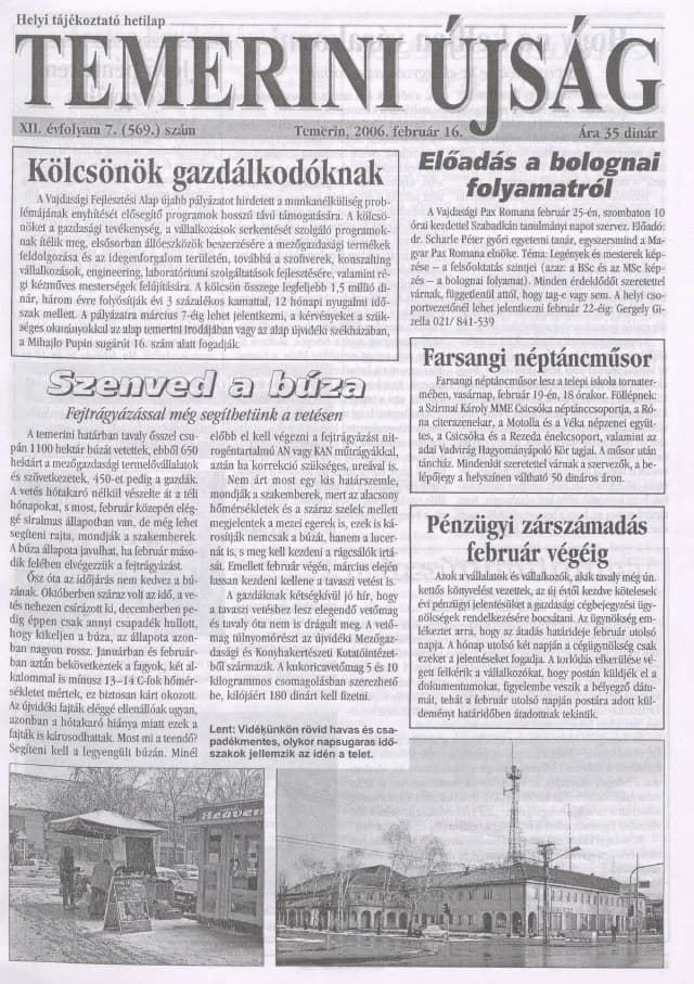 Temerini Újság, 12. évf. 2006. február 16. 7. sz.