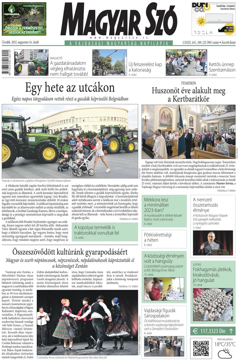 Magyar Szó, 79. évf. 2022. augusztus 16. 189. sz. 1–20. oldal