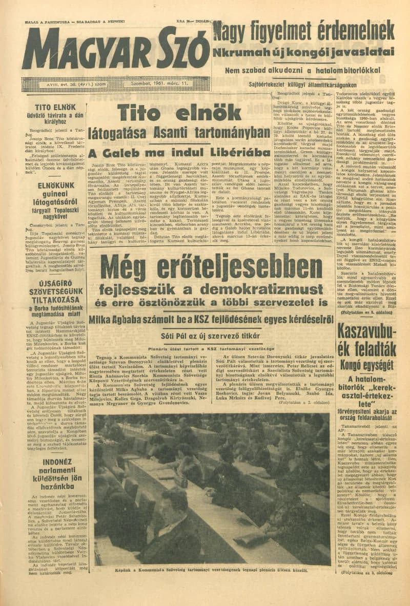 Magyar Szó, 18. évf. 1961. március 11. 58. sz. 1–12. oldal